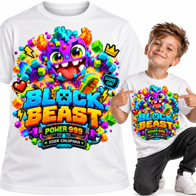 KOSZULKA DZIECIĘCA DZIEŃ CHŁOPAKA block beast 999